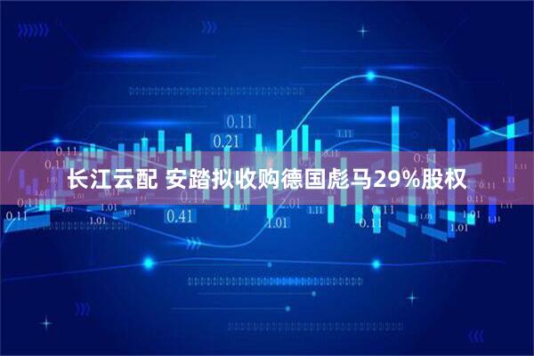 长江云配 安踏拟收购德国彪马29%股权