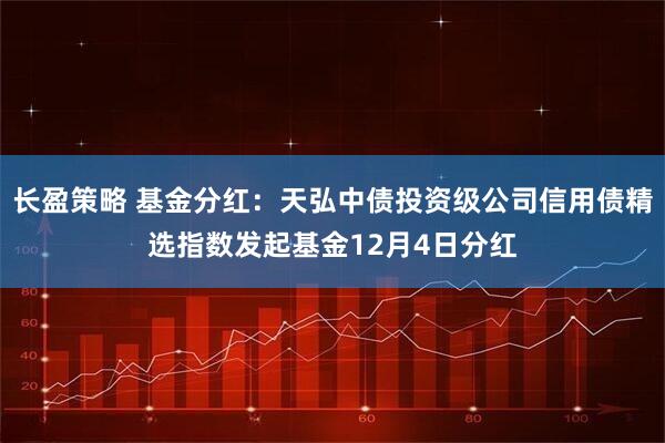 长盈策略 基金分红：天弘中债投资级公司信用债精选指数发起基金12月4日分红
